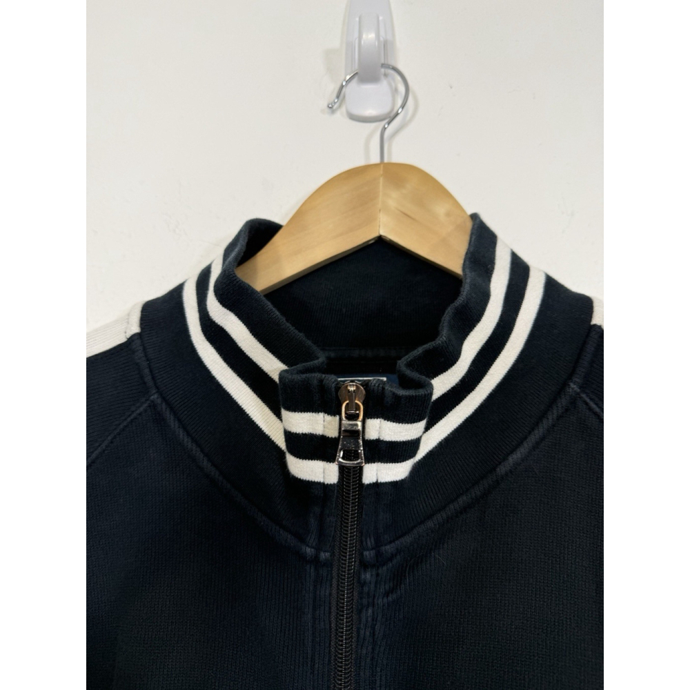 POLO Ralph Lauren Knit Sweater Jacket Men XXL Navy Varsity Full-Zip Vintage - Picture 10 of 11